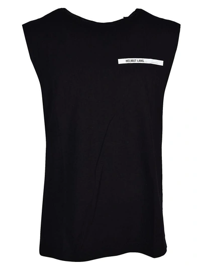 Helmut Lang Sleeveless T-shirt In Black-white