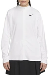 Nike Women's Dri-fit Uv Advantage Full-zip Top In White