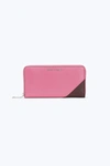 Marc Jacobs Saffiano Metal Letters Standard Continental Wallet In Tulip Pink Multi