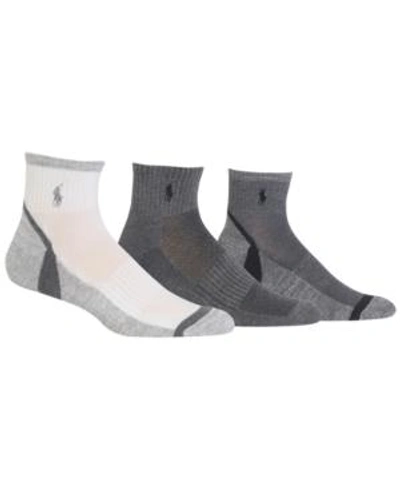 Ralph Lauren Men's 3-pk. Athletic Socks In Grey Multi