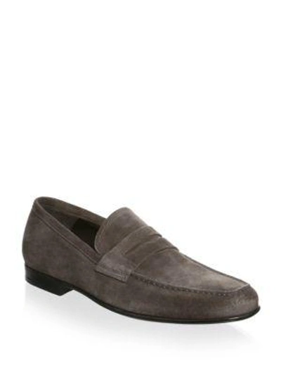 To Boot New York Alek   Leather Penny Loafers In Lavagna