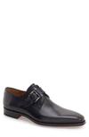 Magnanni Marco Monk Strap Loafer In Navy Leather