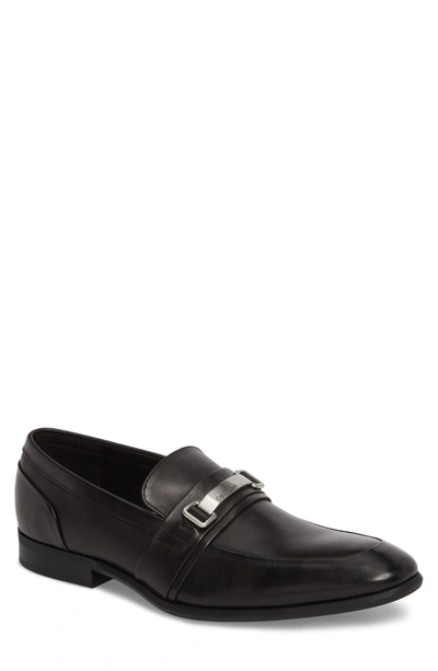 Calvin Klein Lawdon Venetian Loafer In Black Leather