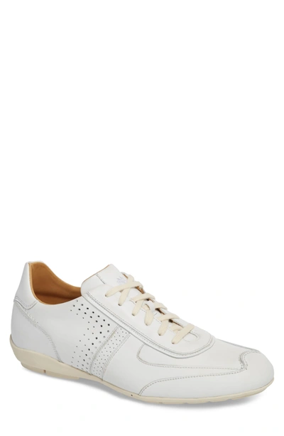 Mezlan Lozano Ii Low Top Sneaker In White Leather