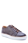 Robert Graham Marti Low Top Sneaker In Brown Leather