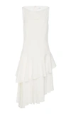 Adeam Pleated Moga Dress In White