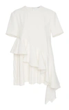 Adeam Pleated Top In White
