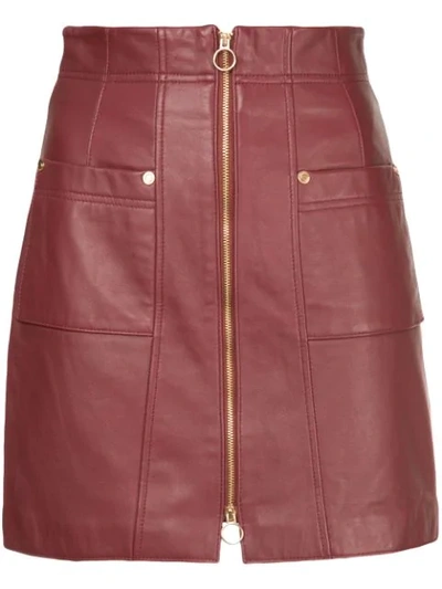 Alice Mccall Make Me Yours Leather Mini Skirt In Red