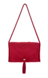 Rebecca De Ravenel Sherazade Woven Cord Shoulder Bag In Red