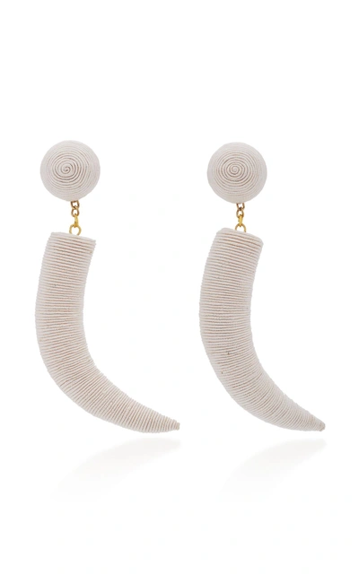 Rebecca De Ravenel Pasha White Earrings