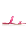 Nancy Gonzalez Frida Crocodile Sandals In Pink