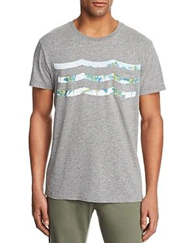 Sol Angeles Palm Haze Waves Pocket T-shirt In Heather Grey