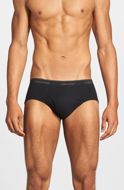 Calvin Klein 4-pack Low Rise Briefs In Black/ Grey/ White