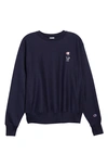 Champion Snoopy Unisex Sweatshirt In Navy