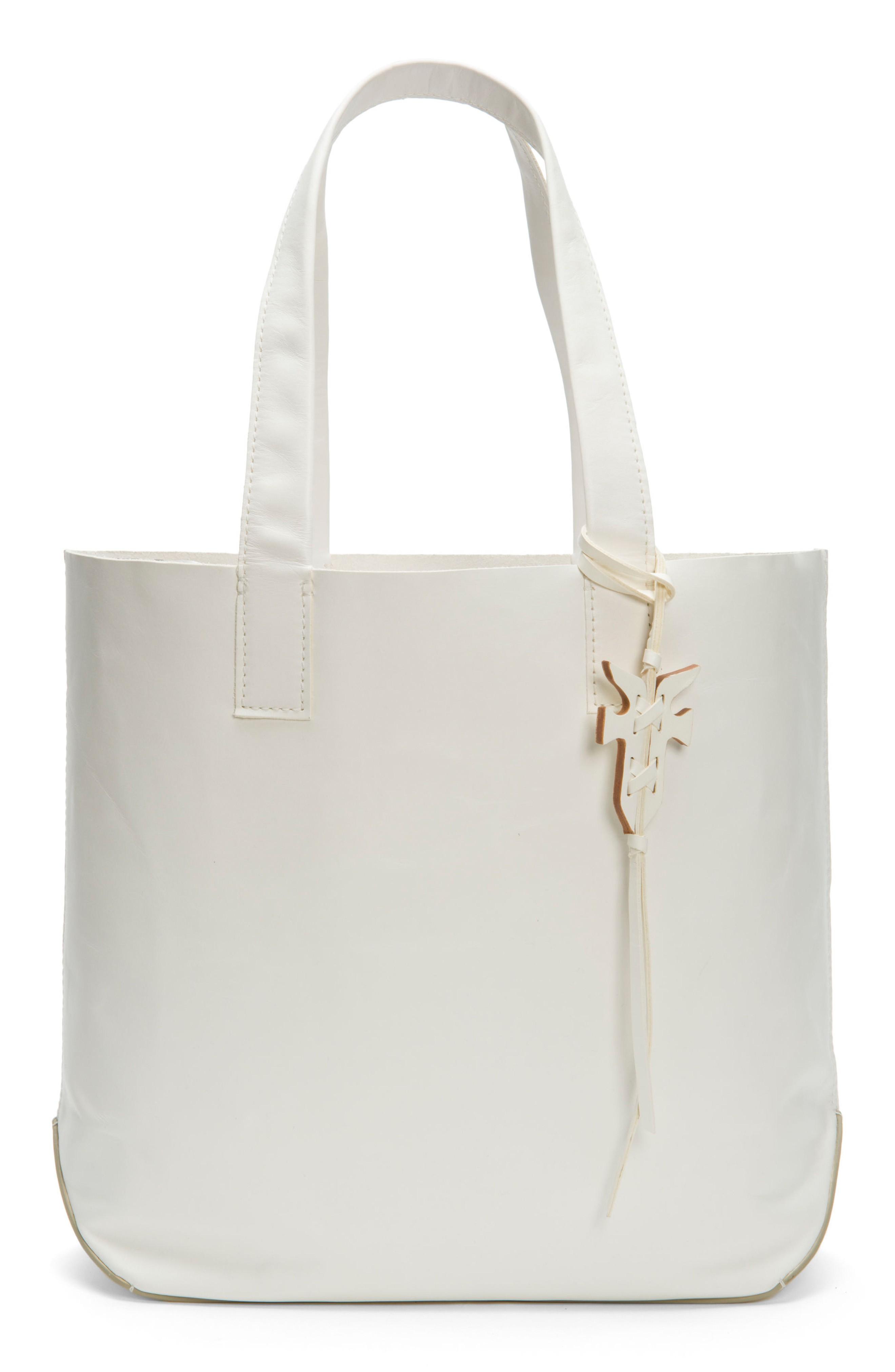 frye carson leather tote