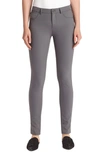 Lafayette 148 Mercer Acclaimed Stretch Mid-rise Skinny Jeans In Shale