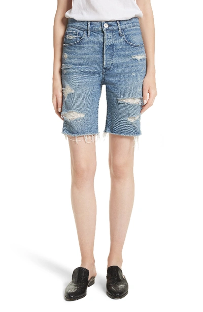 3x1 W3 Ryder Ripped Denim Shorts In Sutra