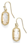Kendra Scott Lee Small Drop Earrings In Gold White