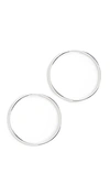 Argento Vivo 40mm Endless Hoops In Silver