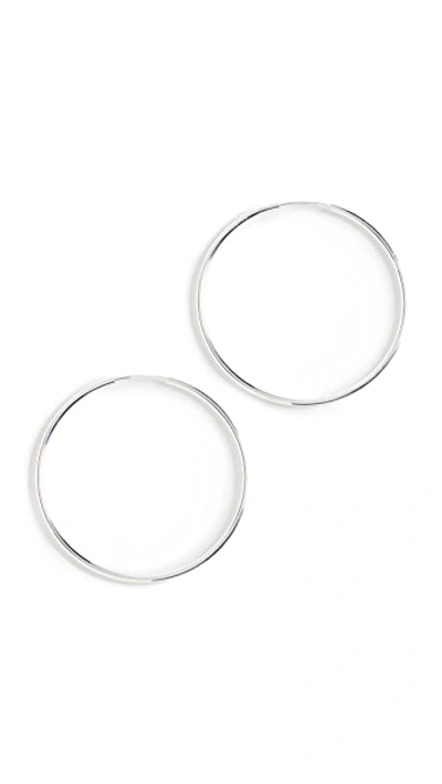 Argento Vivo 40mm Endless Hoops In Silver