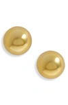 Argento Vivo Ball Stud Earrings In Gold
