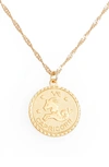 Cam Ascending Zodiac Medallion Necklace In Capricorn