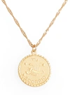 Cam Ascending Zodiac Medallion Necklace In Scorpio