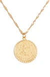 Cam Ascending Zodiac Medallion Necklace In Saggitarius