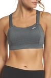 Brooks Juno Bra In Heather Asphalt