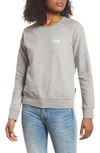 Patagonia Pastel P-6 Label Midweight Sweatshirt In Feather Grey