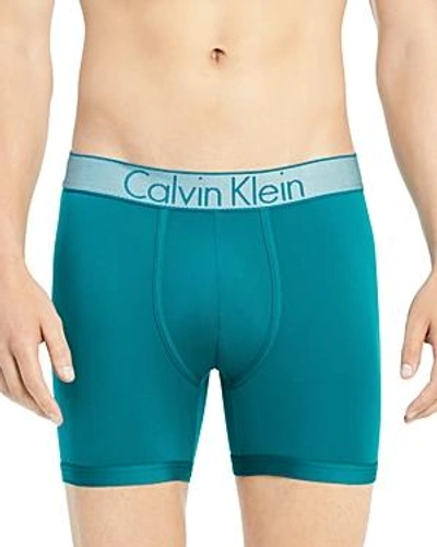 Calvin Klein Customized Stretch Boxer Briefs In Sea Green