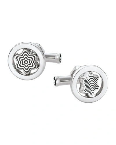 Montblanc Men's Swivel-star Round Cufflinks In Multi