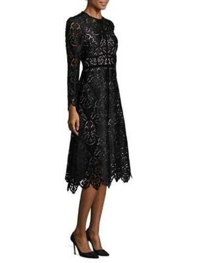 Lk Bennett Elouise Lace A-line Dress In Black | ModeSens