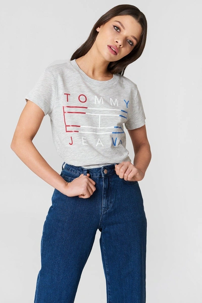 Tommy Hilfiger Clean Tommy Flag Logo Tee - Grey