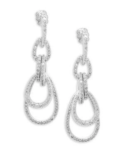 Adriana Orsini Mday Pav&eacute; Crystal Links Drop Earrings In Silver