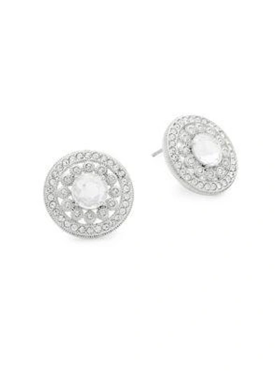 Adriana Orsini Crystal Stud Earrings In Silver