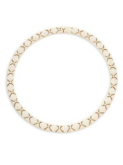 Adriana Orsini Crystal Collar Necklace In Silver