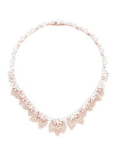 Adriana Orsini Crystal Statement Necklace In Silver