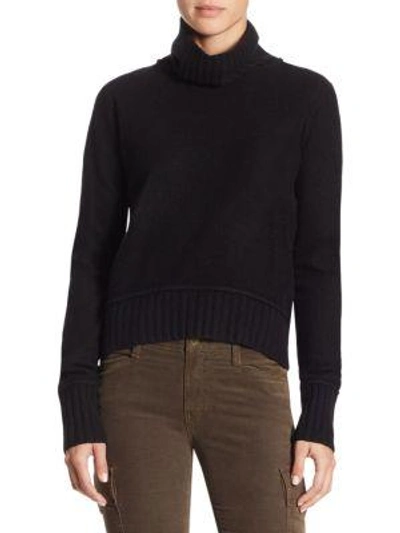 Vince Cashmere Turtleneck Sweater In Black