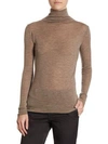 Vince Cowl Wool Sweater In Dark Camel