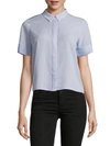 French Connection Point Collar Button-down Shirt In Salt Water