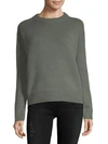 Vince Boxy Crew Sweater In Pine