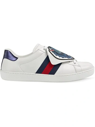 Gucci Ace Sneakers With Removable Patches In White/oth