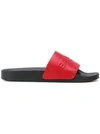 Balmain Leather Calypso Sandals In Red