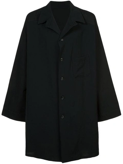 Yohji Yamamoto Single Breasted Coat - Black