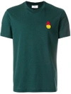 Ami Alexandre Mattiussi Crew Neck T-shirt Smiley Patch In Green