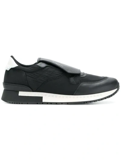 Givenchy Nylon & Leather Running Sneakers In Black