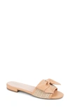 Patricia Green St. Tropez Raffia Slide Sandal In Beige