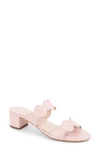 Patricia Green Palm Beach Block Heel Scalloped Sandal In Soft Pink