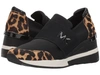 Michael Michael Kors Felix Trainer In Natural/black Cheetah Haircalf/scuba/chunky Glitter